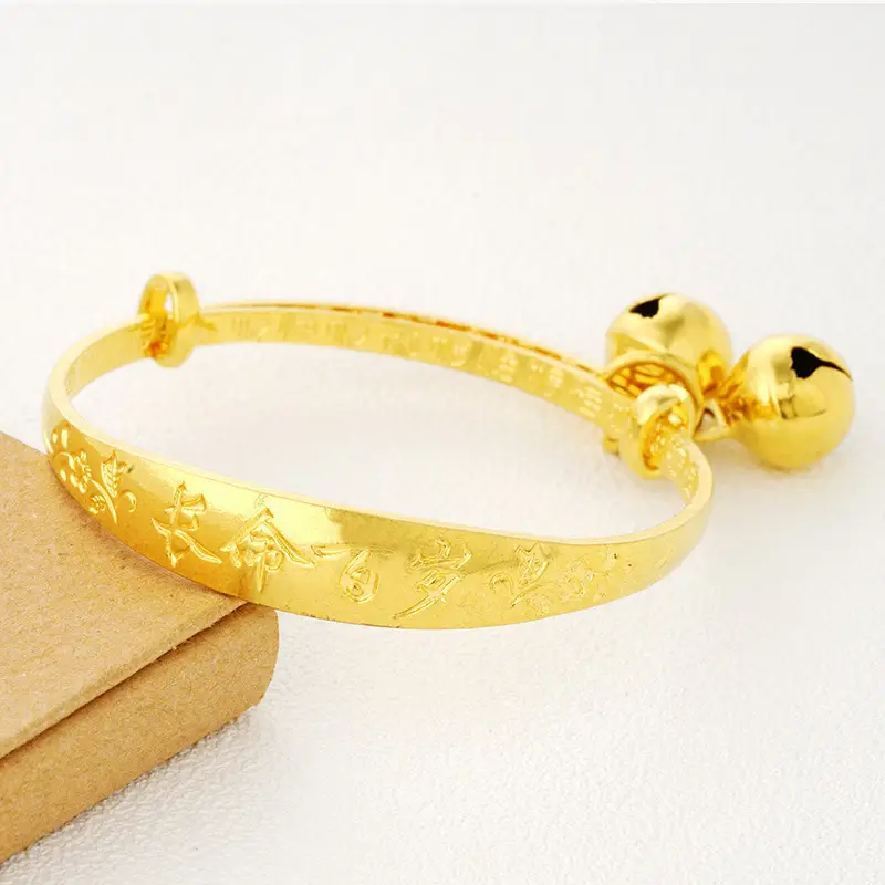 Adjustable Gold Baby Bracelet with Full Moon Design - Image 8