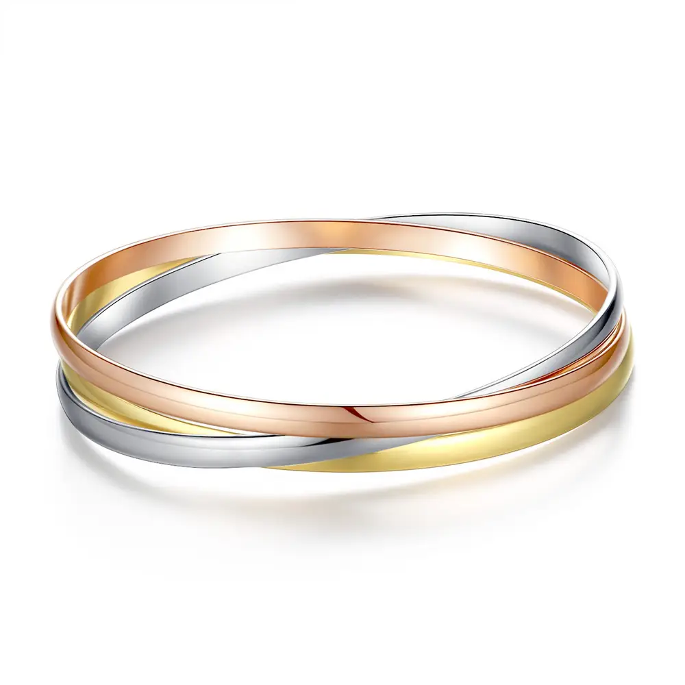 Three Color High-End Gold Ring for Women - Image 3