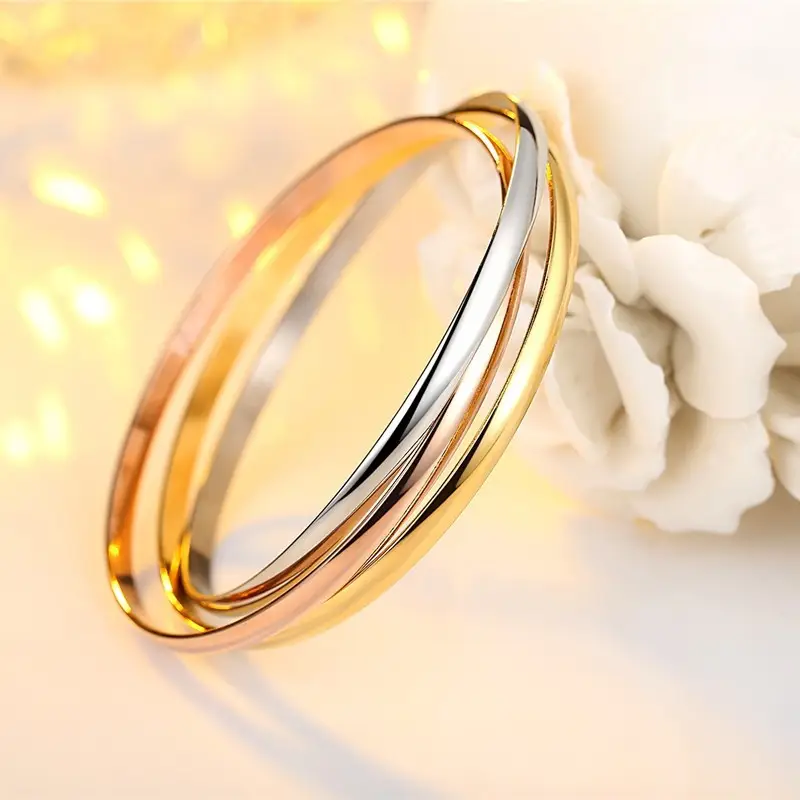 Three Color High-End Gold Ring for Women - Image 4