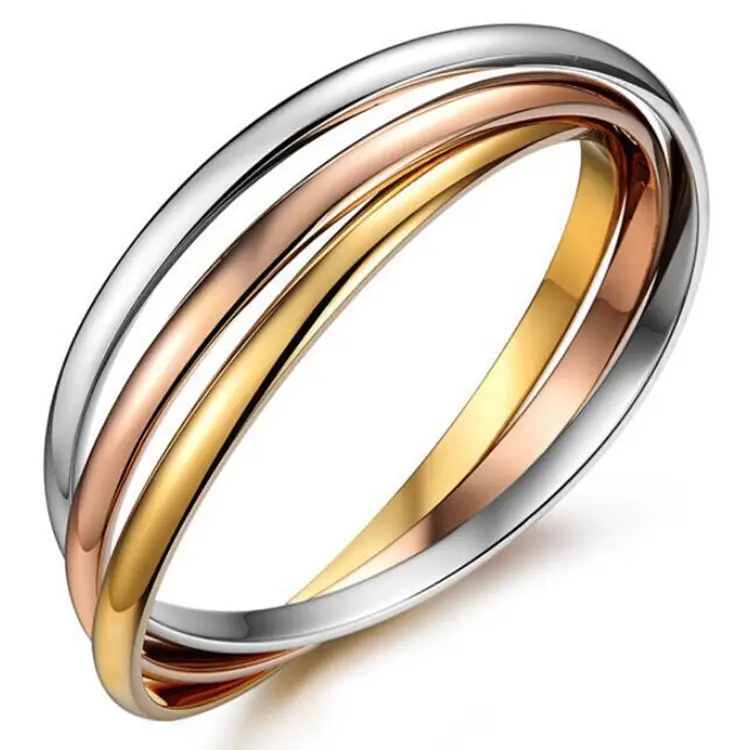 Three Color High-End Gold Ring for Women - Image 6