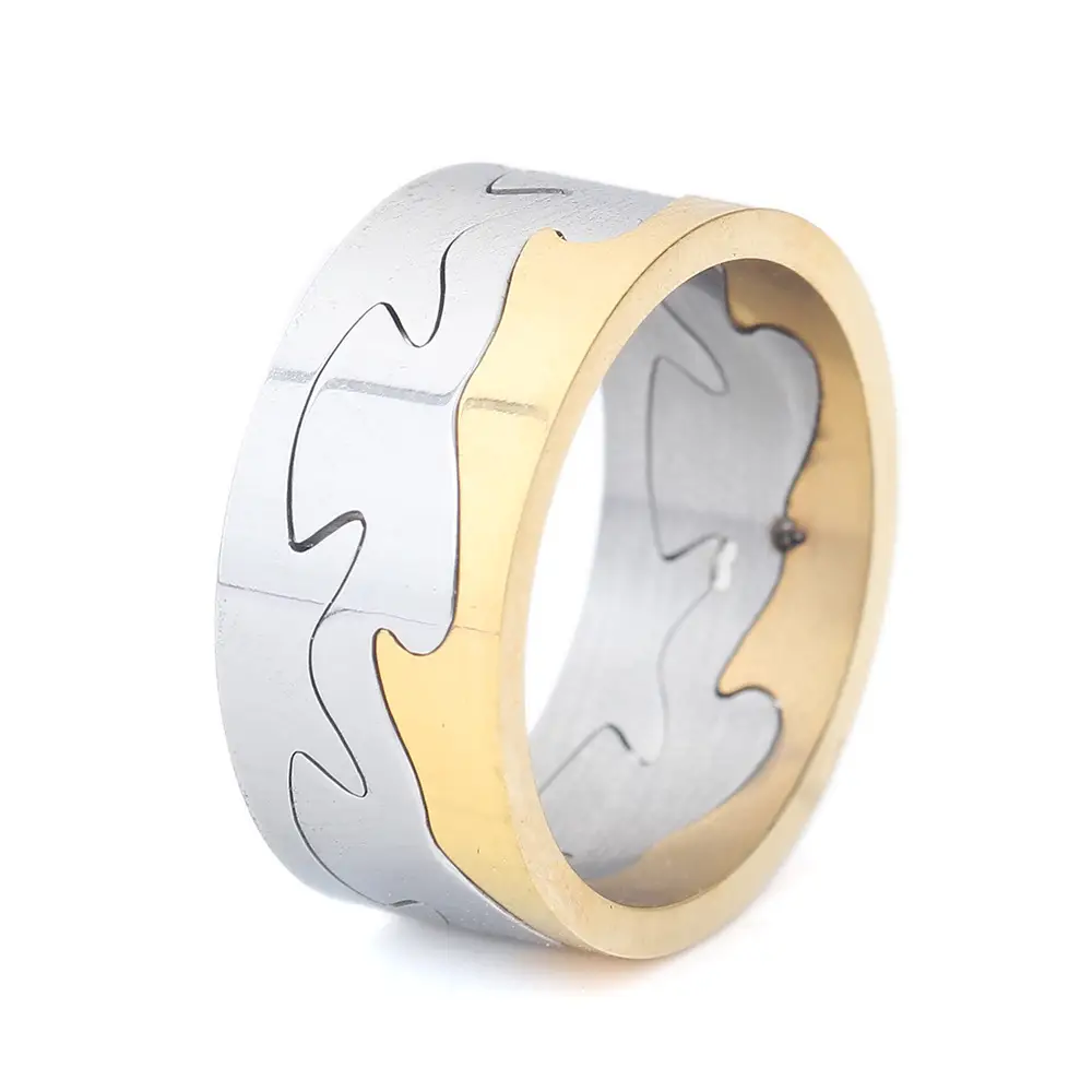 9mm Two-Color Crack Stainless Steel Ring for Men — feature 6