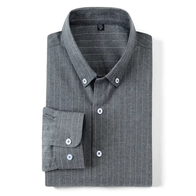 Men's Cross-Brand Plaid Long Sleeve Shirt Large - Image 19