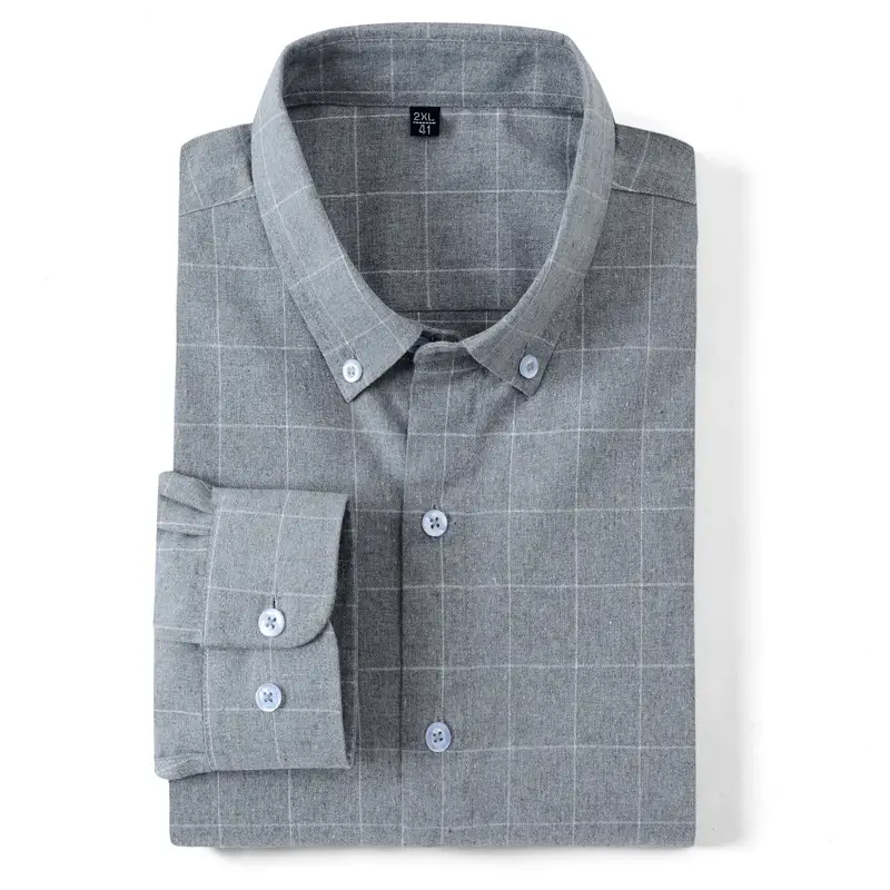 Men's Cross-Brand Plaid Long Sleeve Shirt Large - Image 22