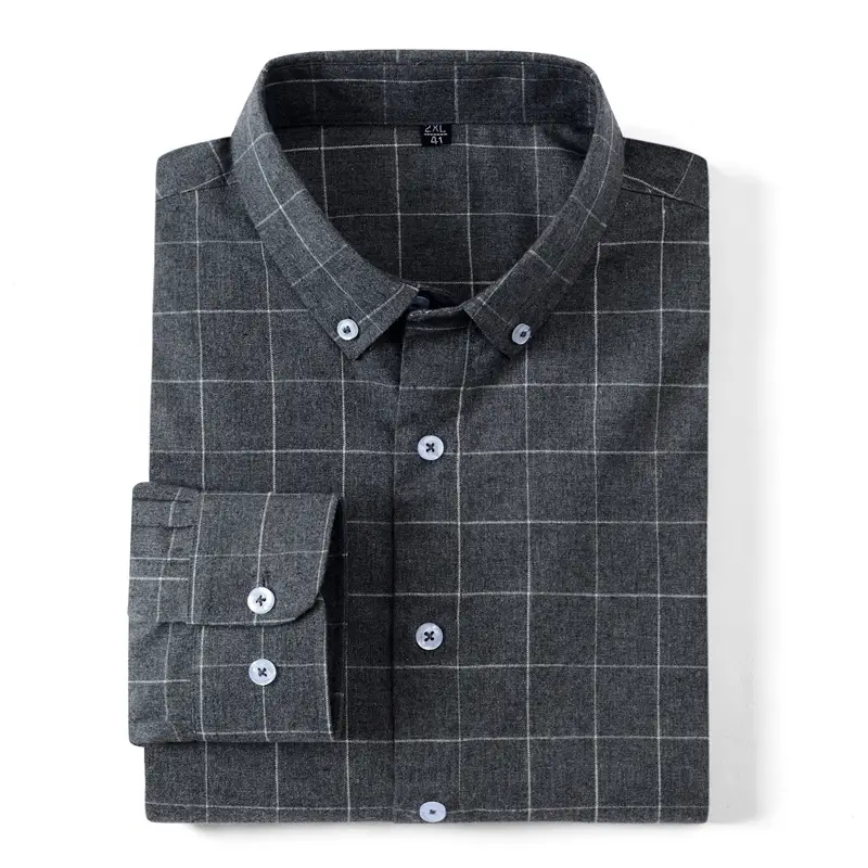 Men's Cross-Brand Plaid Long Sleeve Shirt Large - Image 23