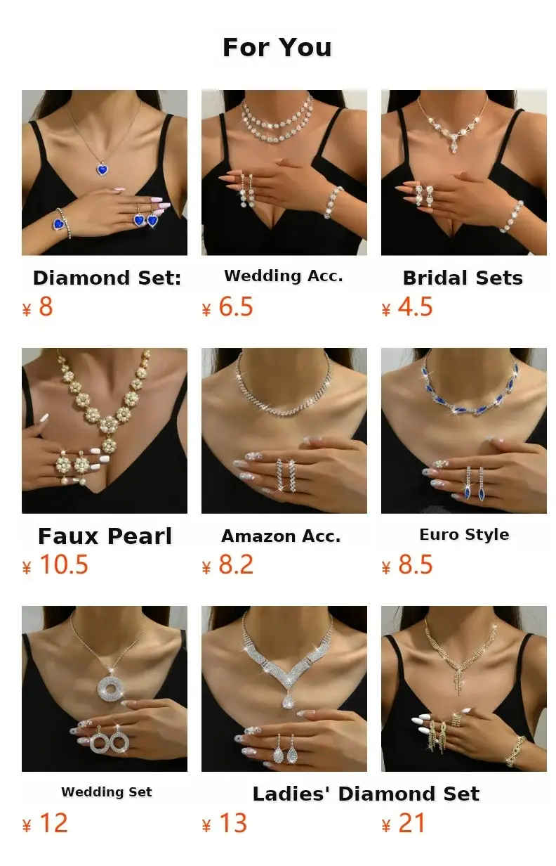 Bridal Jewelry Set with Rhinestone Claws & Necklace — feature 1