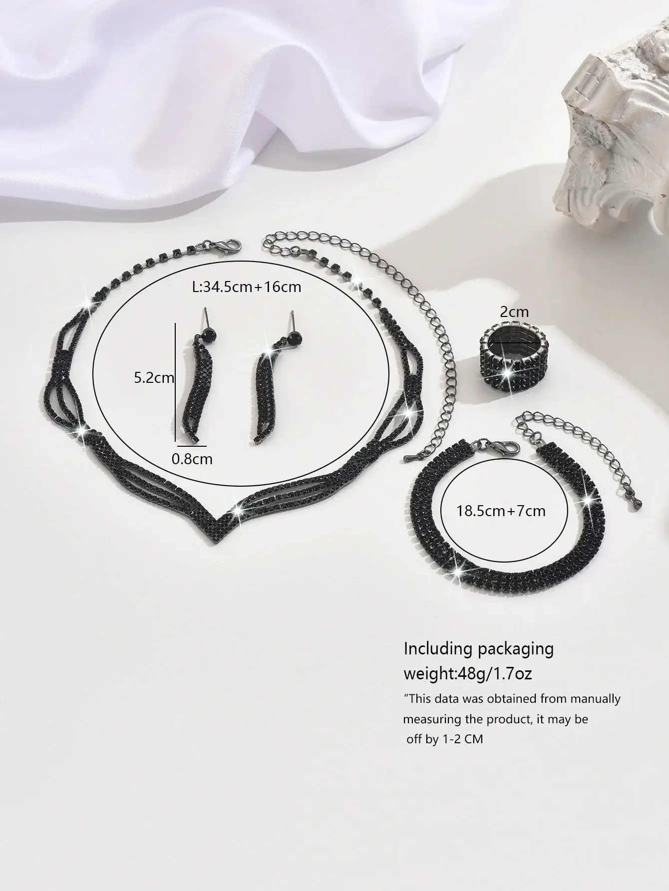 Bridal Jewelry Set with Rhinestone Claws & Necklace — feature 22