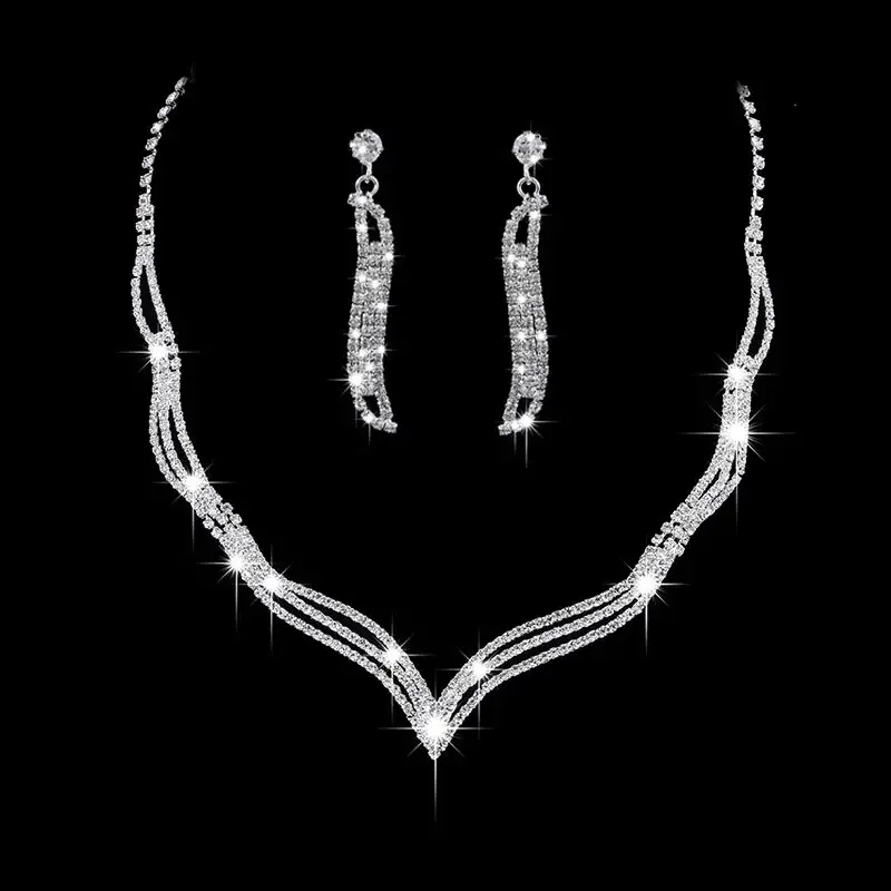 Bridal Jewelry Set with Rhinestone Claws & Necklace — feature 8