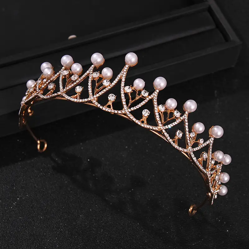 Pearl Crown Bridal Tiara Luxury Hair Accessory - Image 6