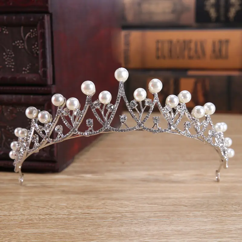 Pearl Crown Bridal Tiara Luxury Hair Accessory — feature 14