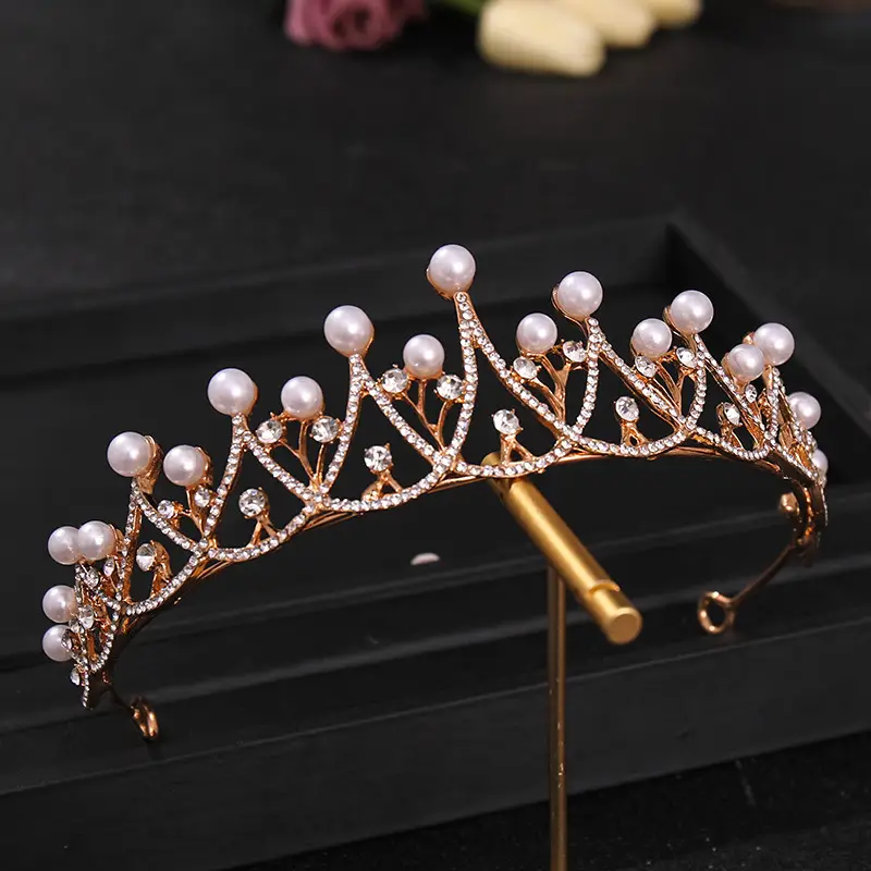 Pearl Crown Bridal Tiara Luxury Hair Accessory — feature 5