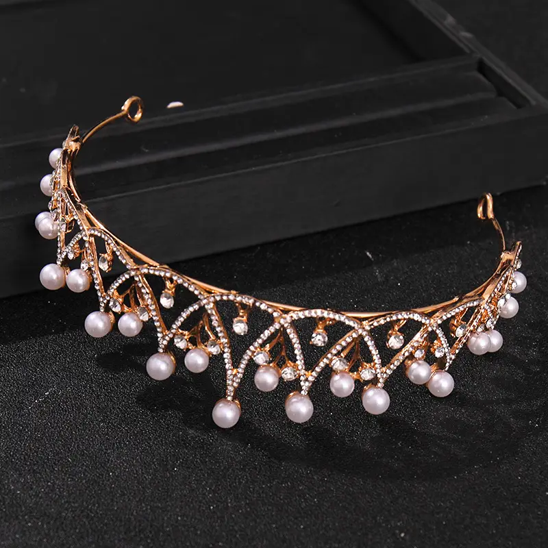 Pearl Crown Bridal Tiara Luxury Hair Accessory — feature 6