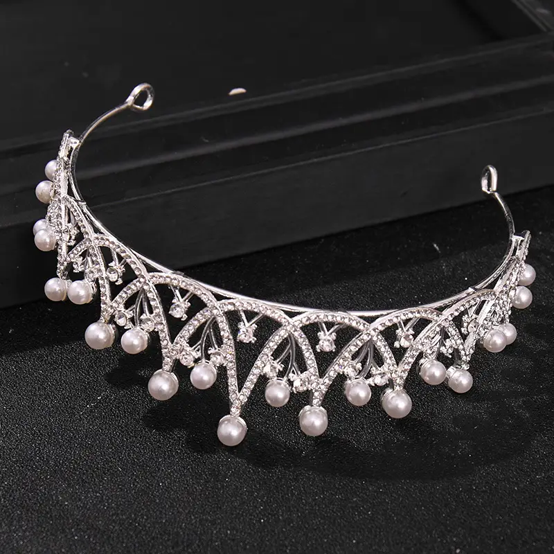 Pearl Crown Bridal Tiara Luxury Hair Accessory — feature 7
