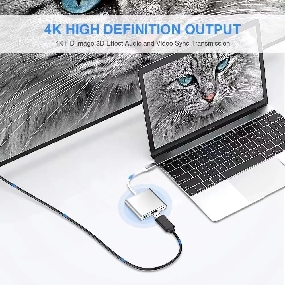 Three-in-One TypeC to HDMI TV Projector Dock Station — feature 3