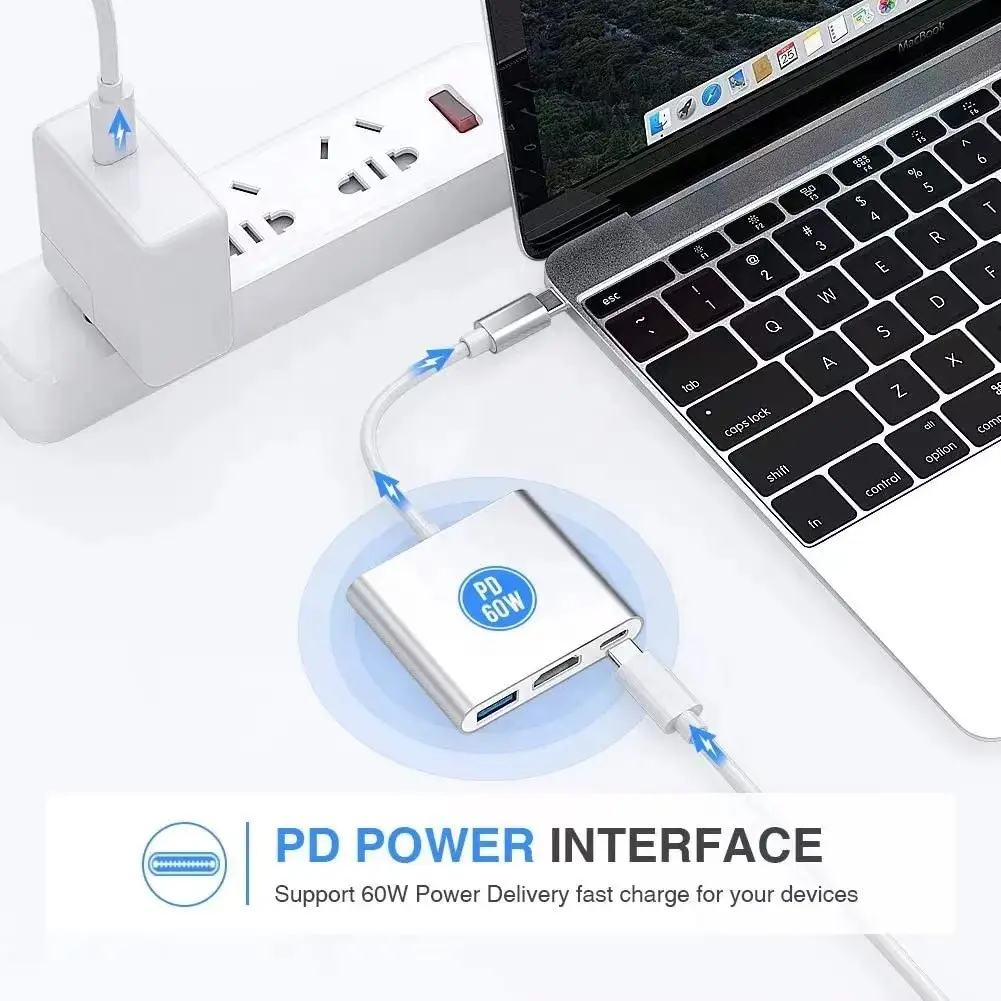 Three-in-One TypeC to HDMI TV Projector Dock Station — feature 4