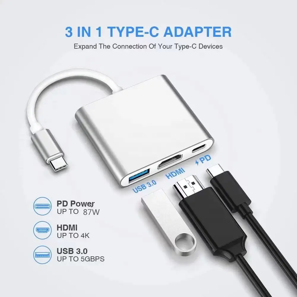 Three-in-One TypeC to HDMI TV Projector Dock Station — feature 5