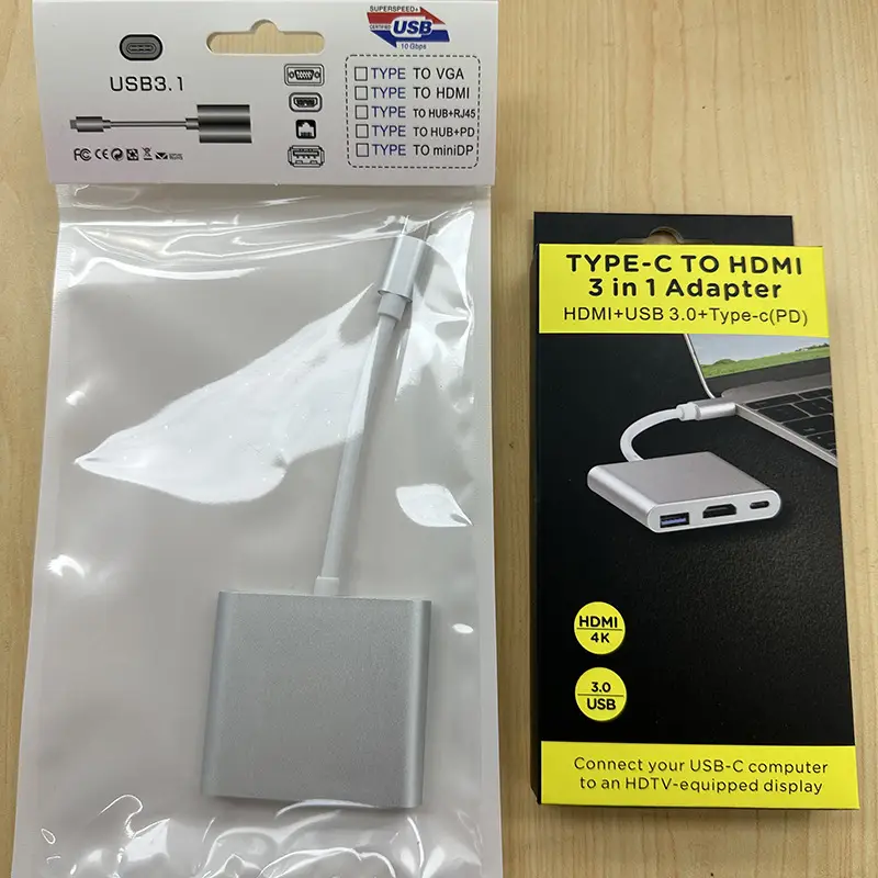 Three-in-One TypeC to HDMI TV Projector Dock Station - Image 2