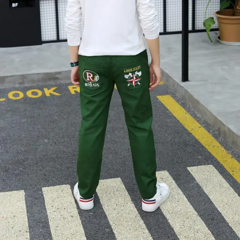 2024 Boys Cotton Red Pants Medium Large