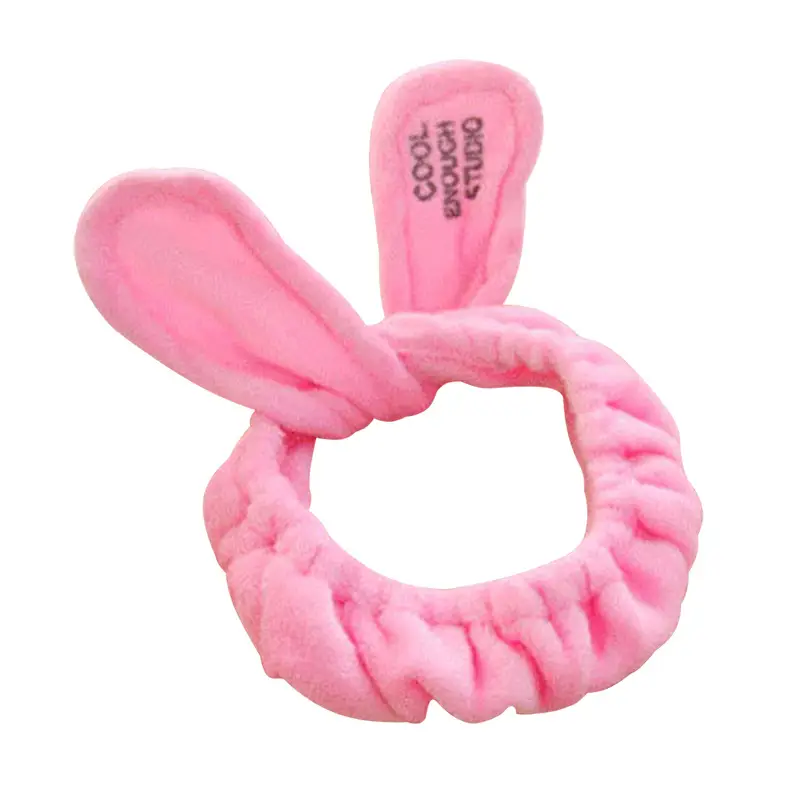 Plush Rabbit Ears Hair Bands for Women Black White Grey - Image 10