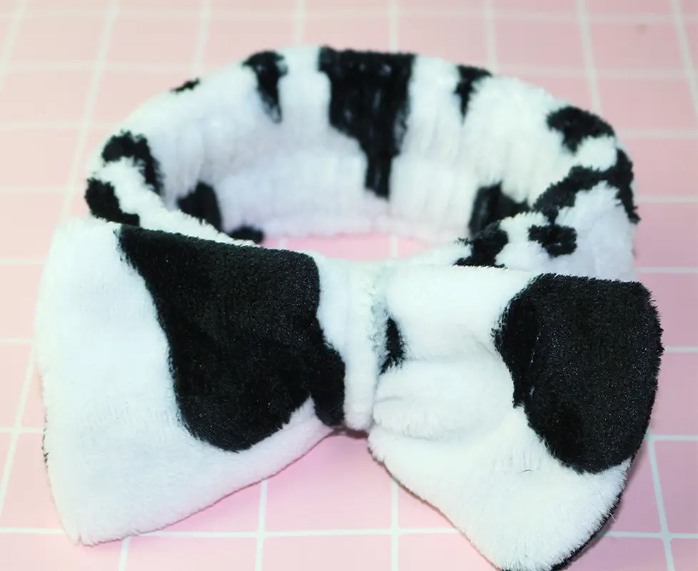 Flannel Bow Hair Band Mint Green Wholesale - Image 13