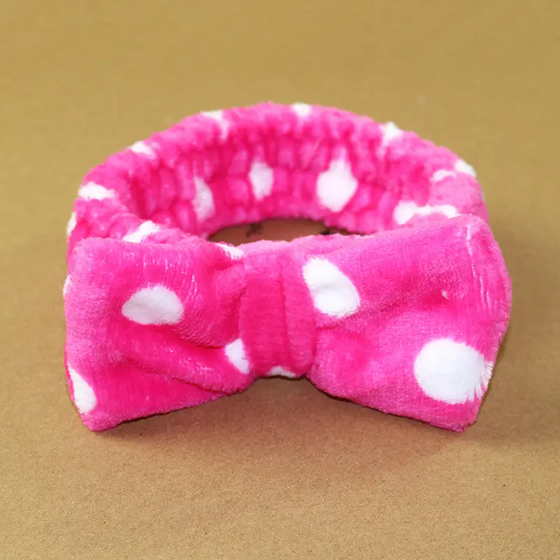 Flannel Bow Hair Band Mint Green Wholesale - Image 18
