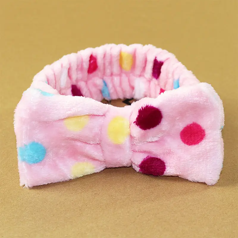 Flannel Bow Hair Band Mint Green Wholesale - Image 20