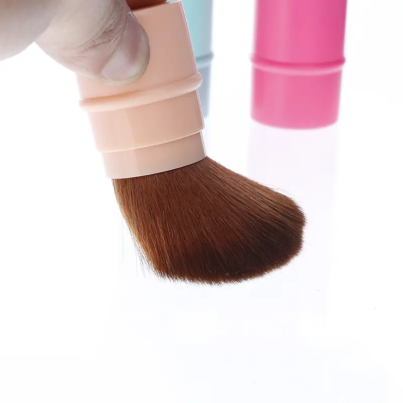 Gold Retractable Makeup Brush with Nylon Bristles - Image 20