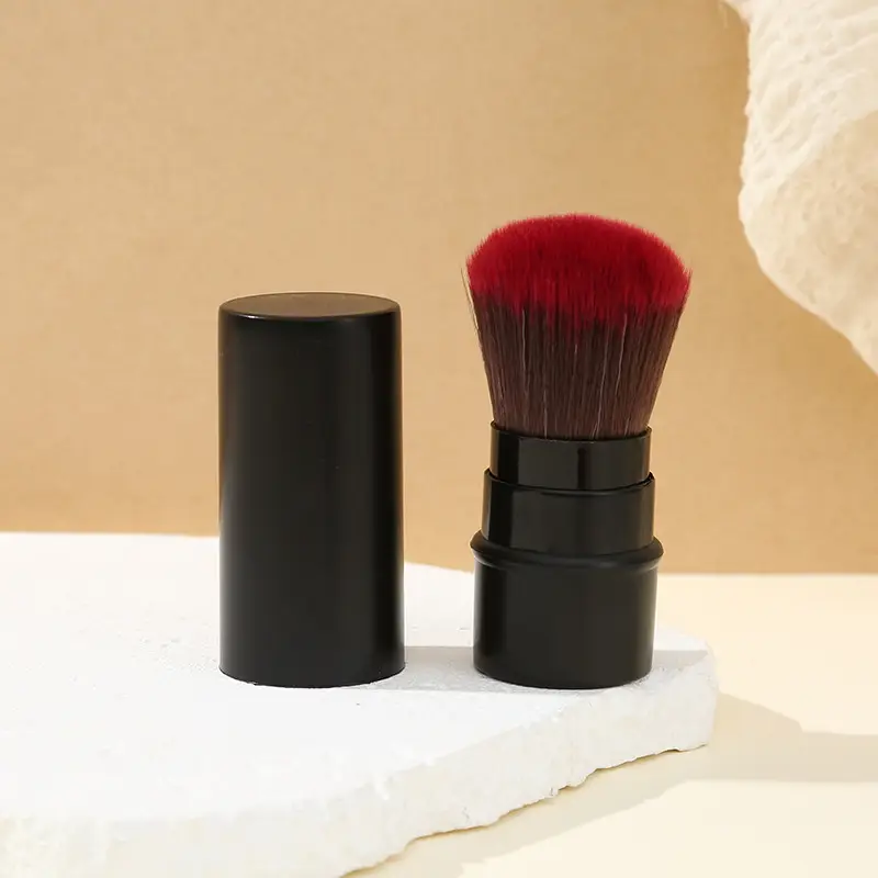 Gold Retractable Makeup Brush with Nylon Bristles - Image 12