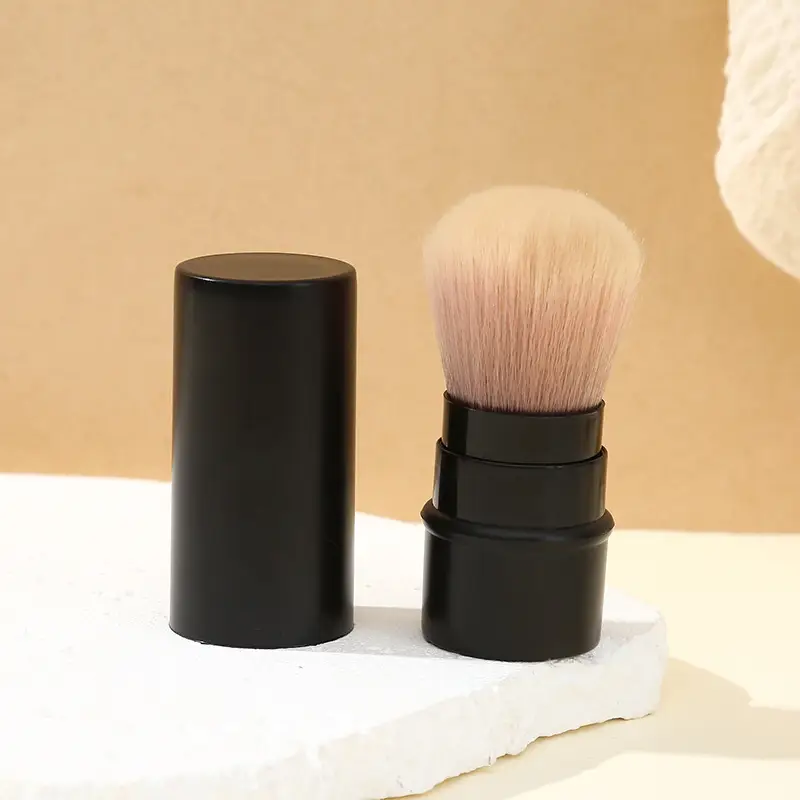 Gold Retractable Makeup Brush with Nylon Bristles - Image 14