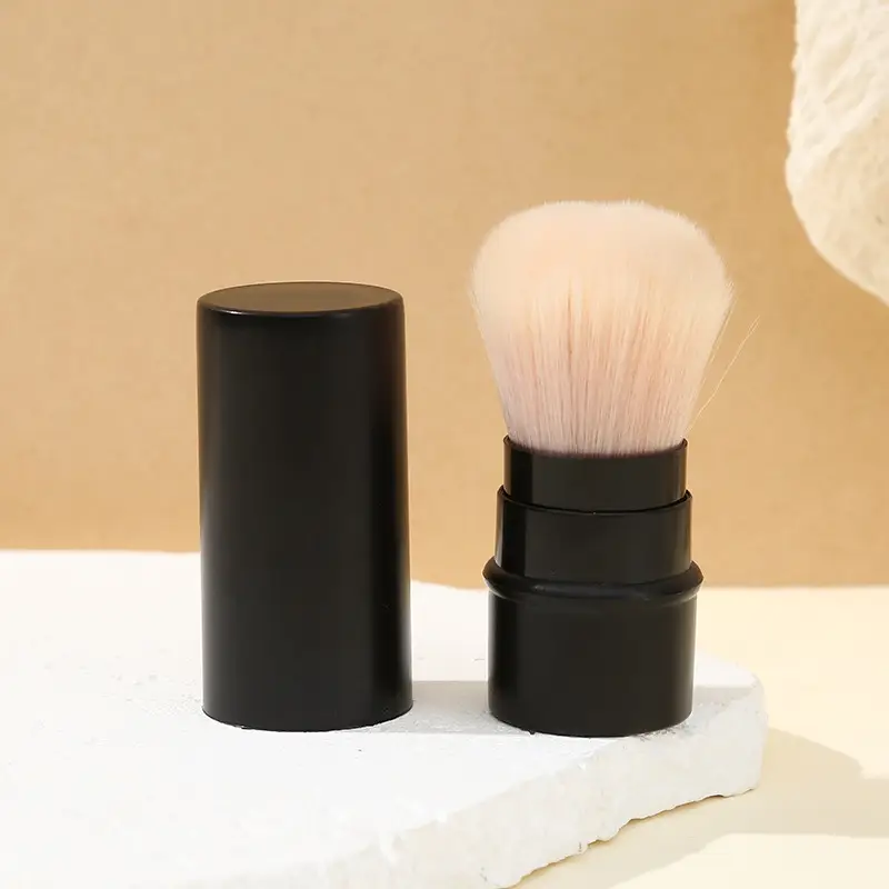 Gold Retractable Makeup Brush with Nylon Bristles - Image 15