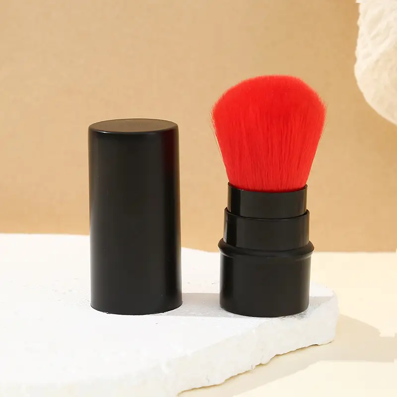 Gold Retractable Makeup Brush with Nylon Bristles - Image 16