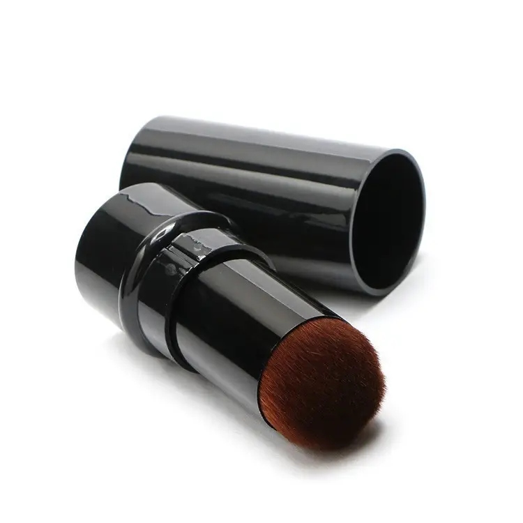 Gold Retractable Makeup Brush with Nylon Bristles - Image 6