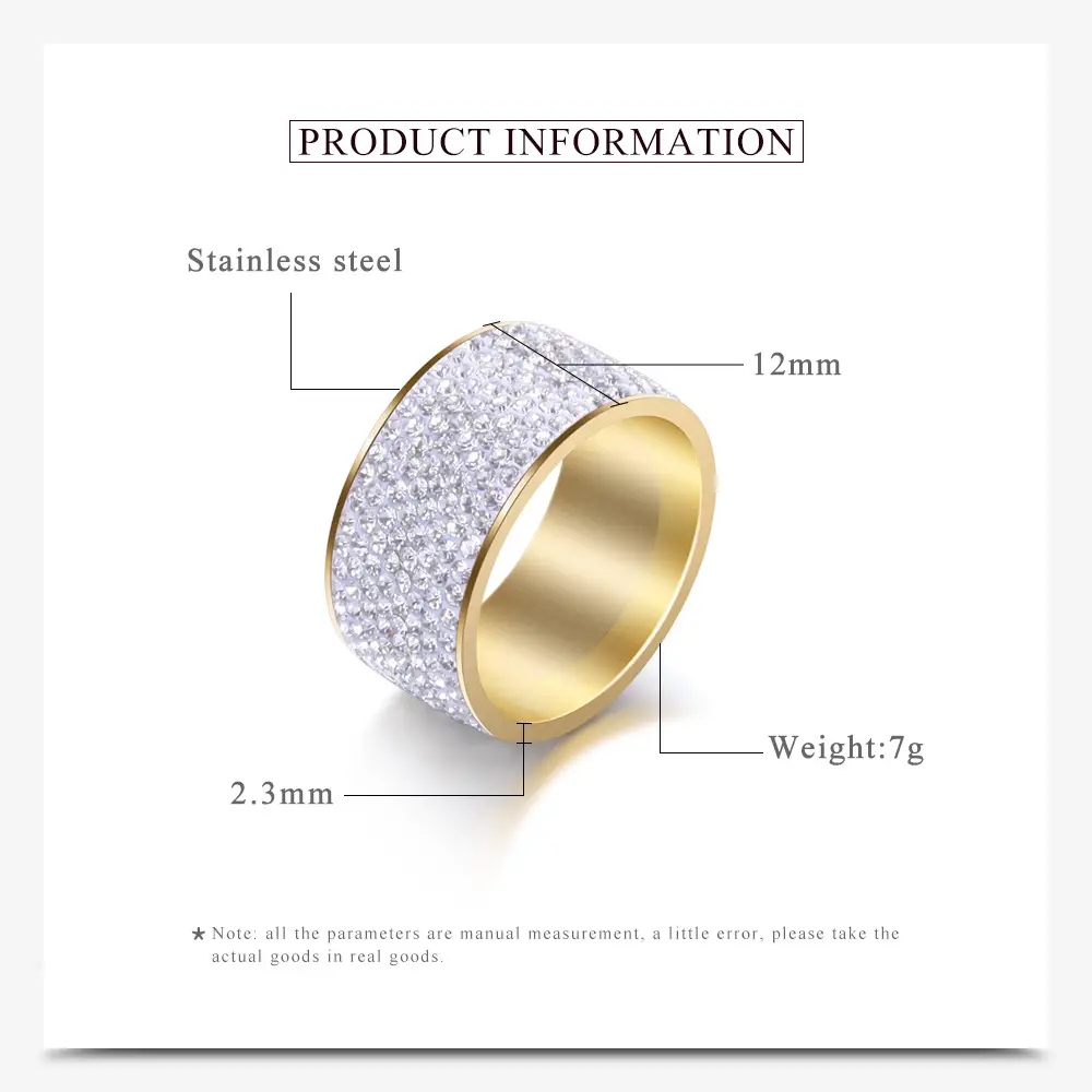 12mm Titanium Steel Diamond Ring for Men — feature 2