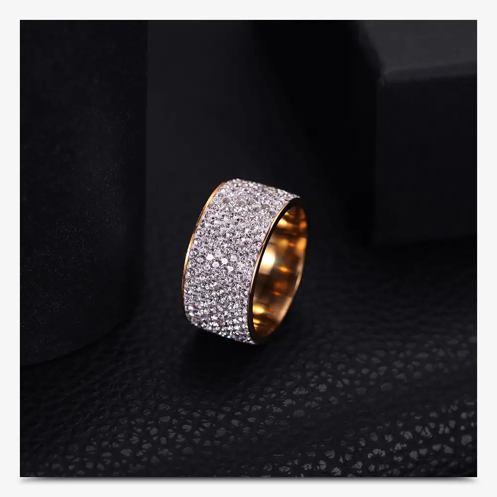 12mm Titanium Steel Diamond Ring for Men — feature 7