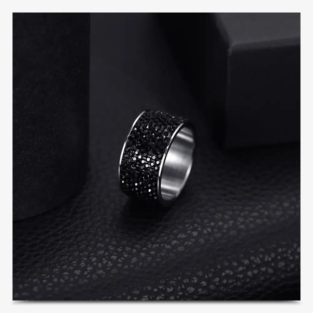 12mm Titanium Steel Diamond Ring for Men — feature 9