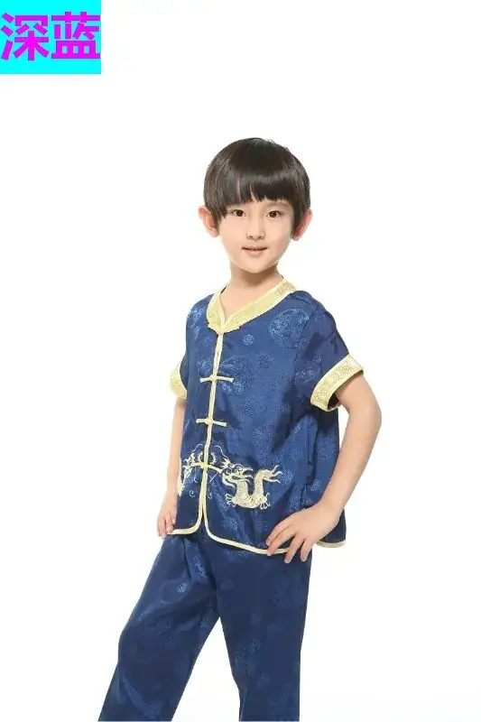 Kids Embroidered Red Dragon Suit for Boys — feature 9