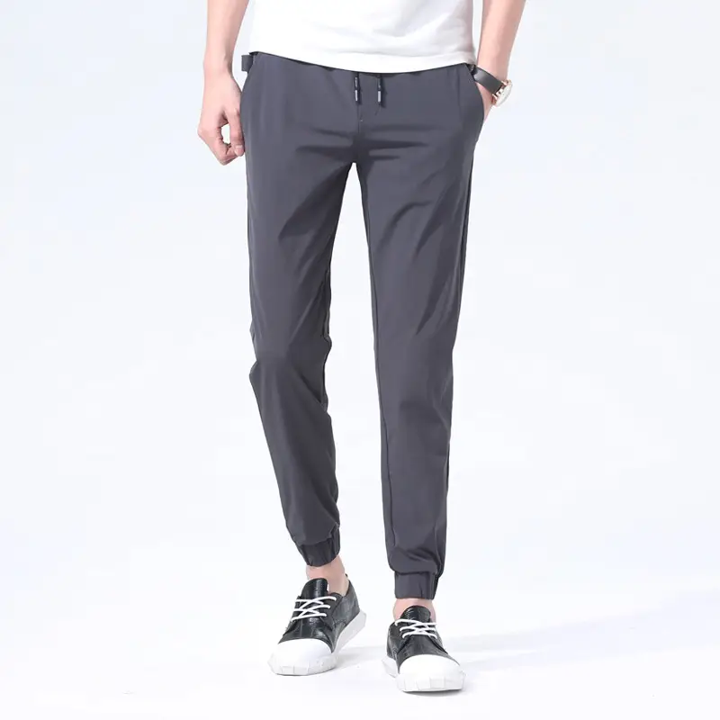 Men's Nape Slim-fit Haren Pants Grey - Image 4