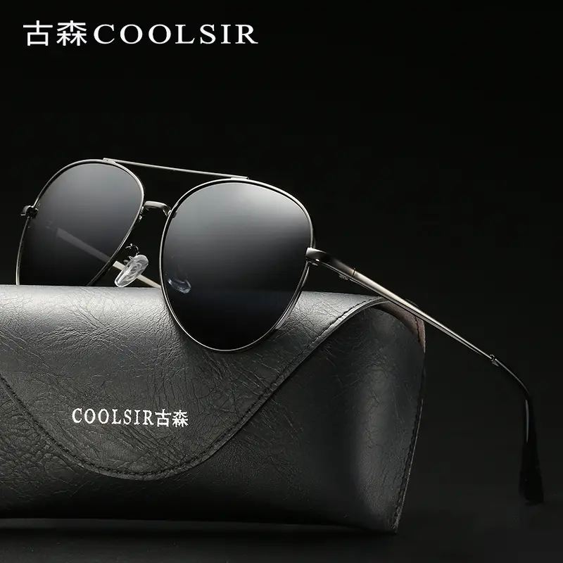 Women Polarized Sunglasses Green Gold Frame