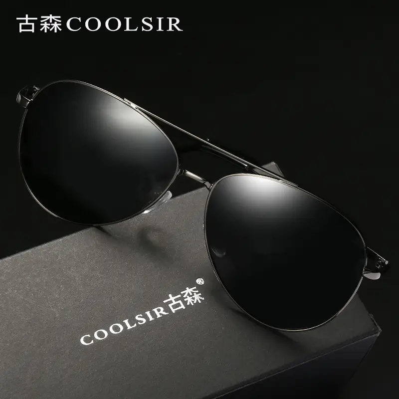 Women Polarized Sunglasses Green Gold Frame