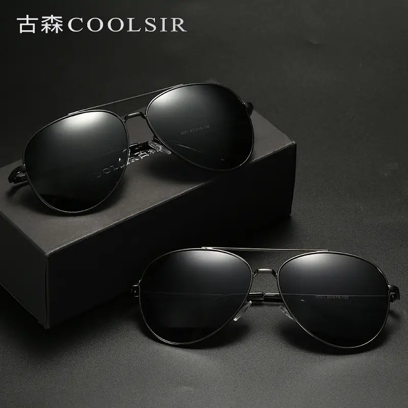 Women Polarized Sunglasses Green Gold Frame