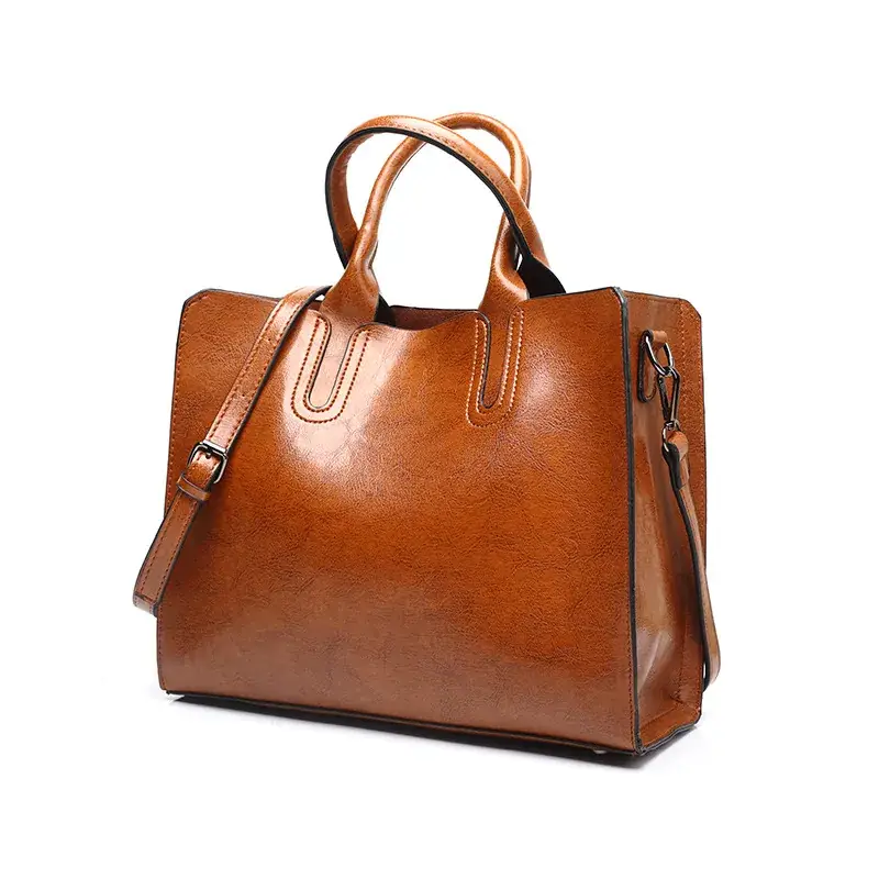 Black Leather Tote Bag for Women 2025 - Image 6