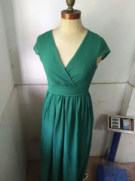 Purple V-Neck Chiffon Gown Dress for Women — feature 65