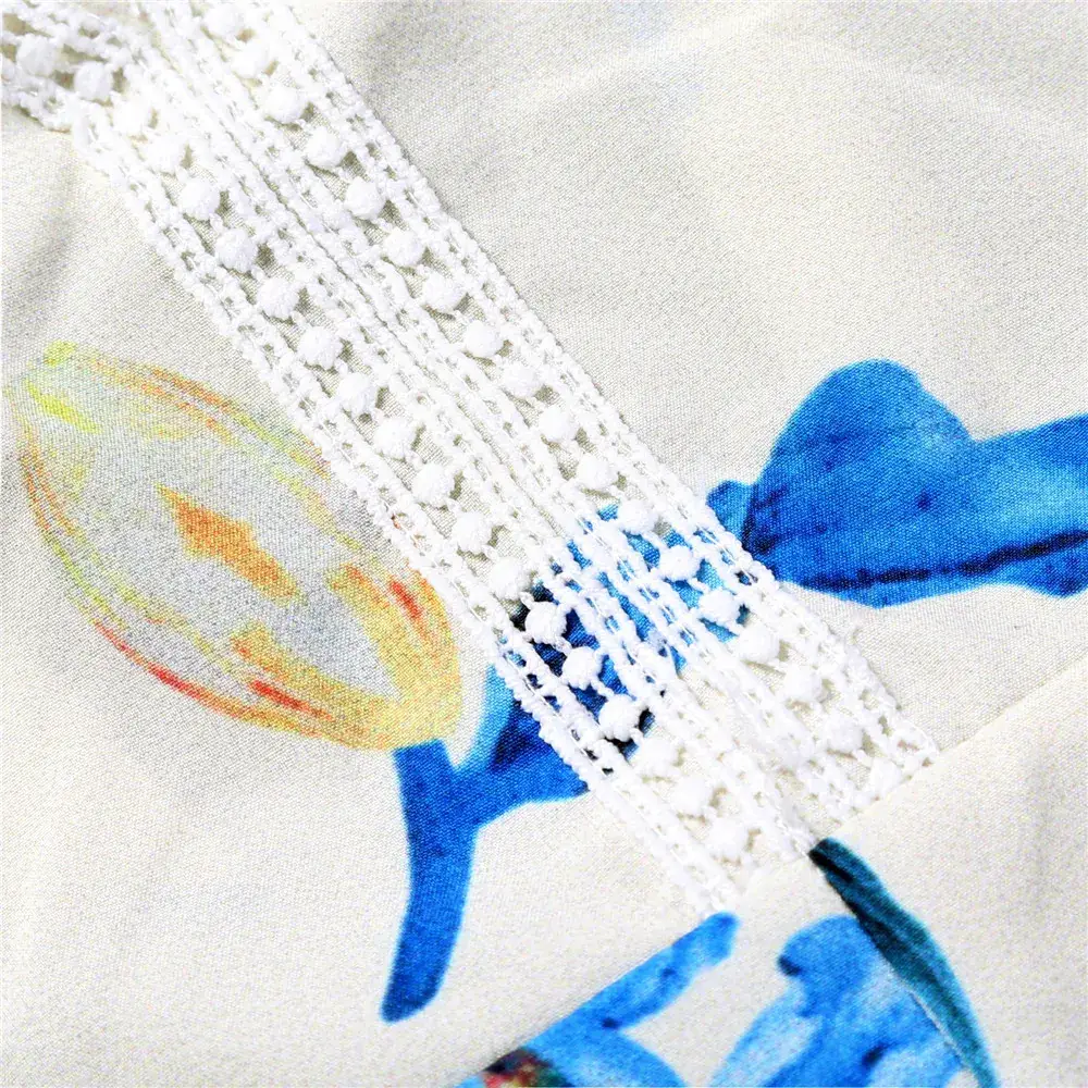 2025 Baby Printed Sleeveless Jumpsuit White Blue Dolphin - Image 5