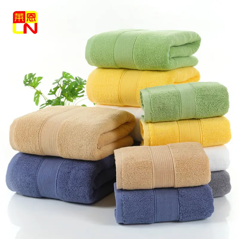650g Thickened Pure Cotton Bath Towel White - Image 8