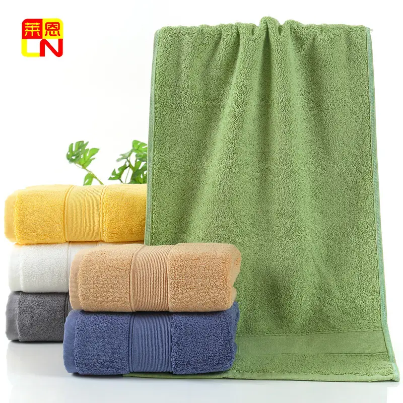 650g Thickened Pure Cotton Bath Towel White - Image 9