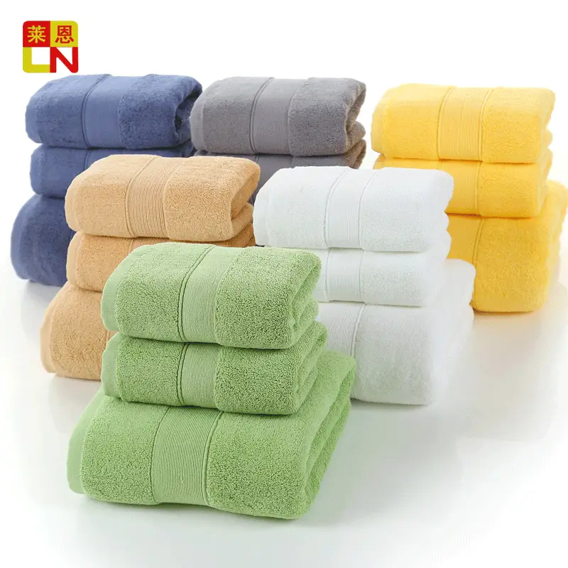 650g Thickened Pure Cotton Bath Towel White - Image 10