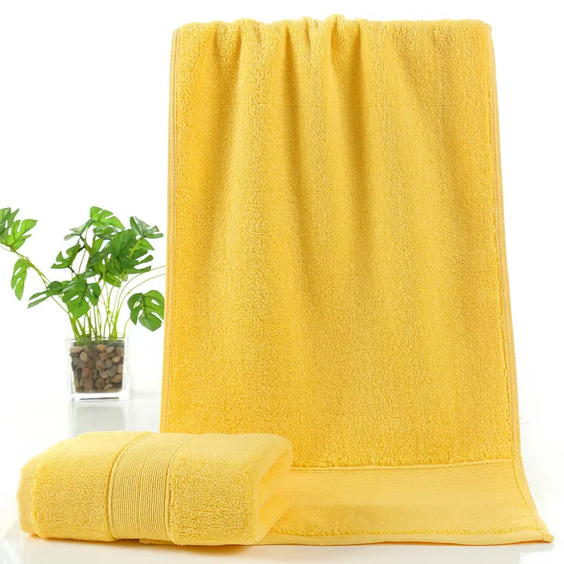 650g Thickened Pure Cotton Bath Towel White - Image 2