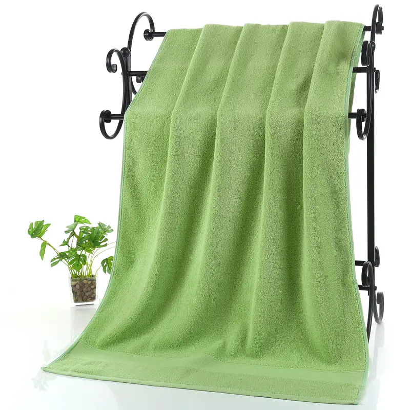 650g Thickened Pure Cotton Bath Towel White - Image 3