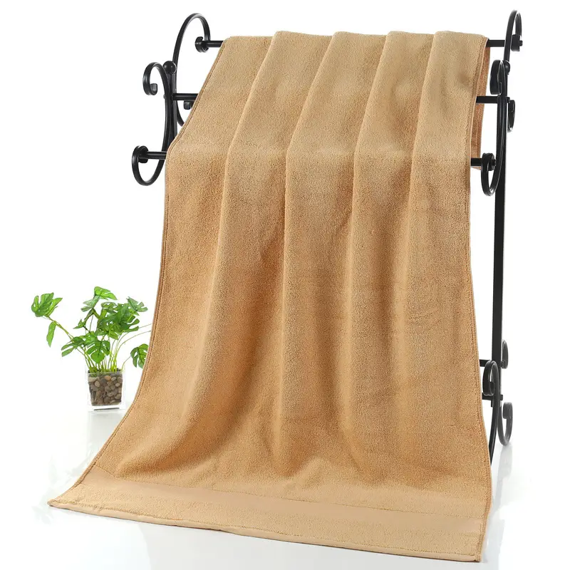 650g Thickened Pure Cotton Bath Towel White - Image 4