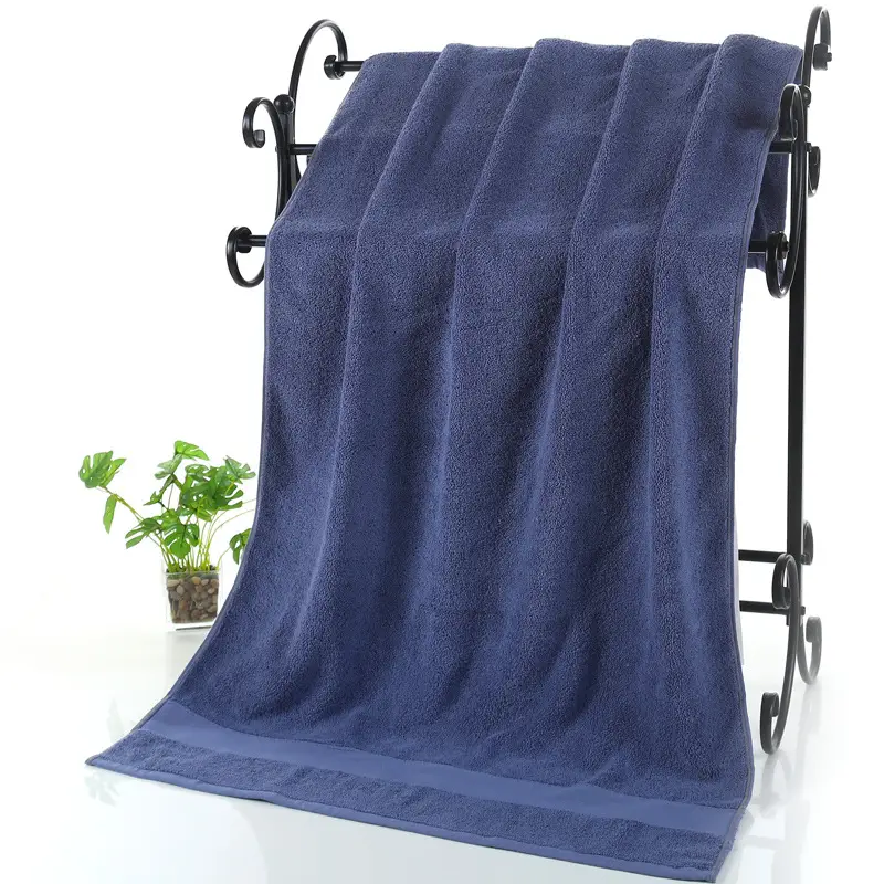 650g Thickened Pure Cotton Bath Towel White - Image 5