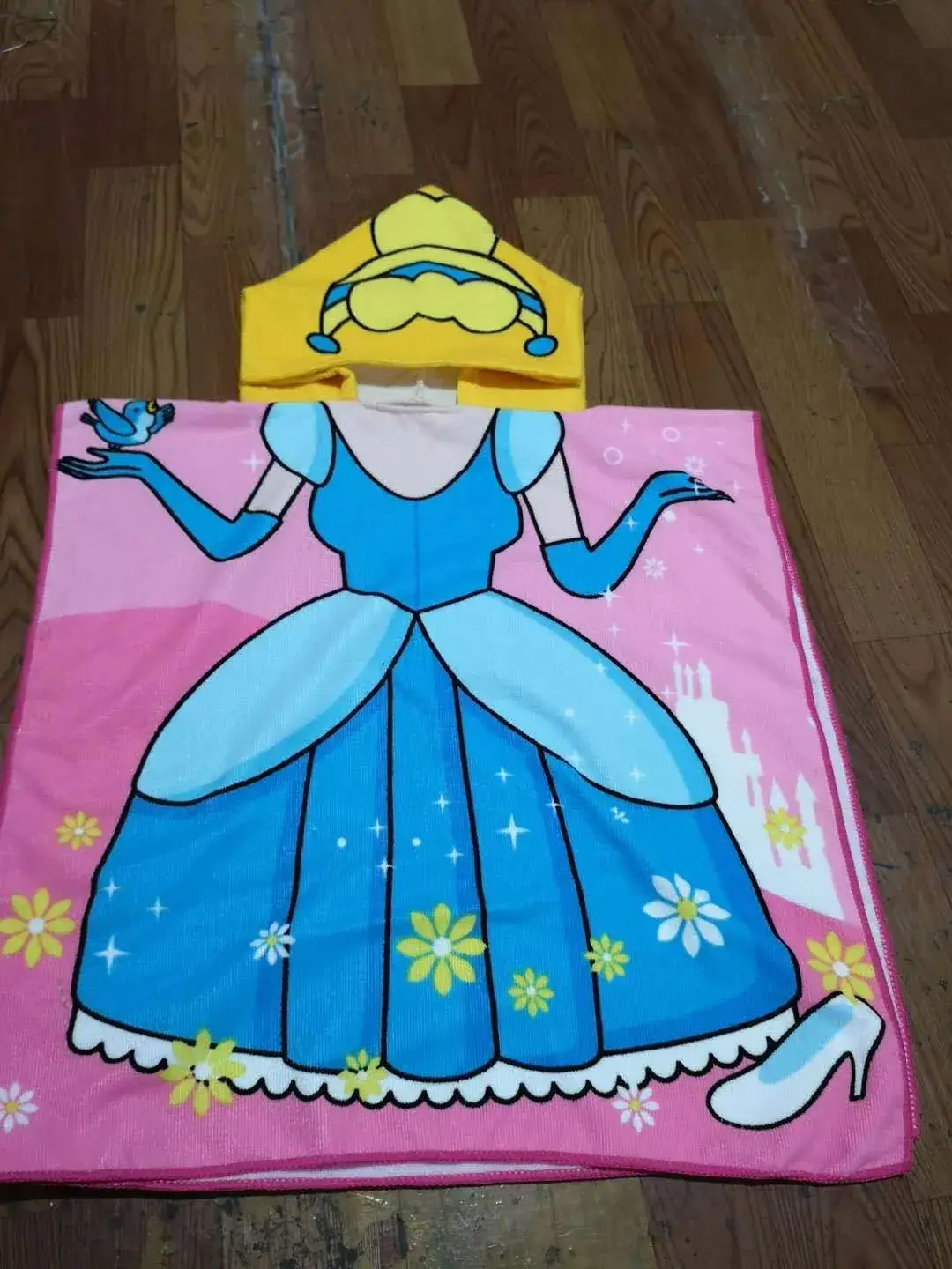 Baby Bath Towel Cartoon Mermaid Hooded Quick-Drying